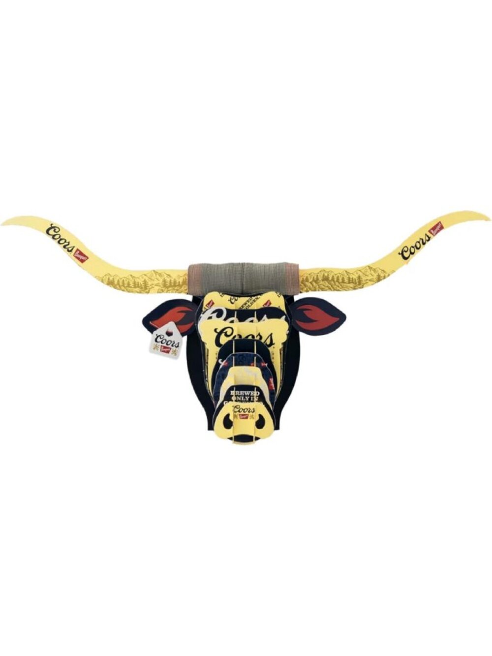 3D Longhorn Head Wall Mount - Man Cave Decor for Bars, Garages & Beer Lovers